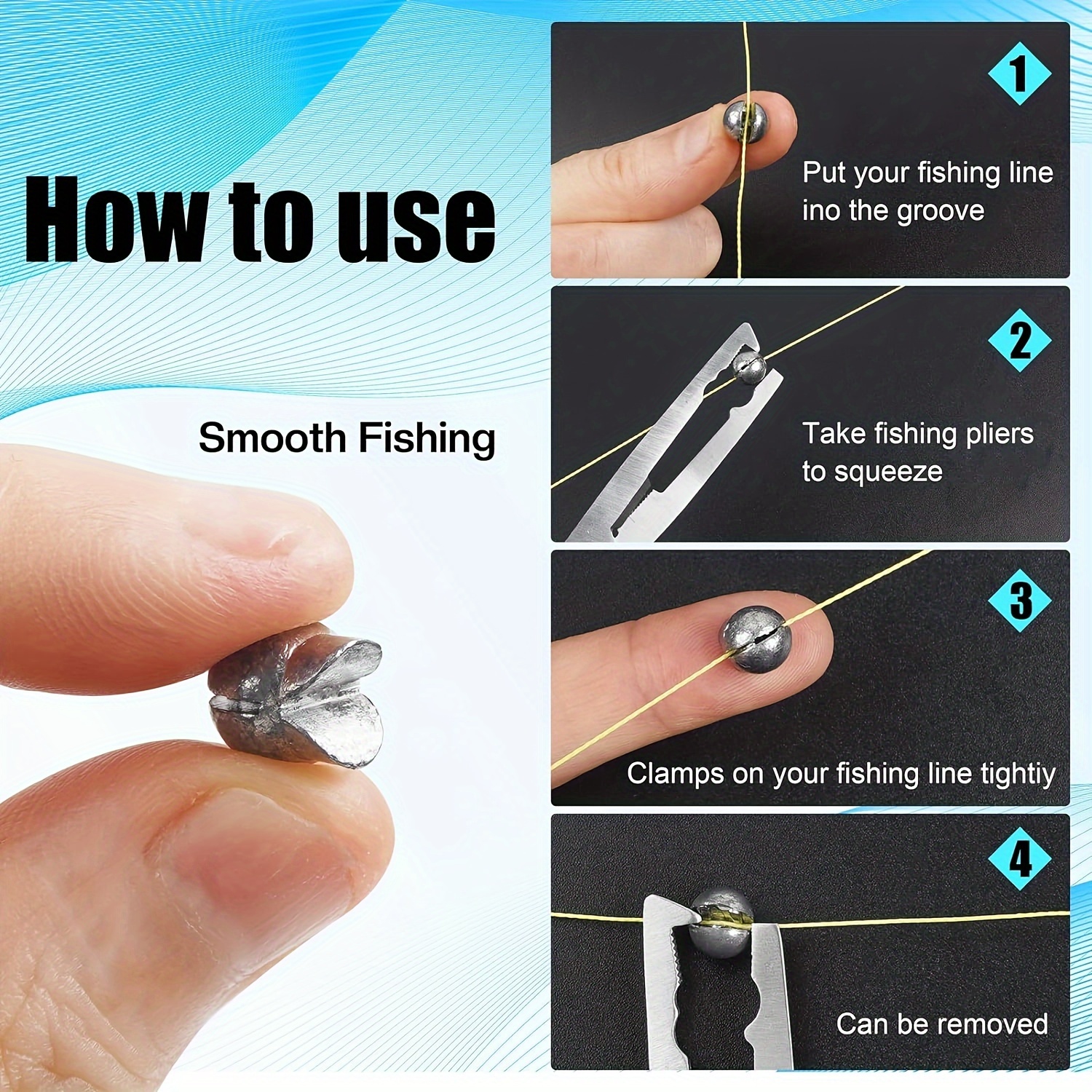 100pcs/box Fishing Weights Kit - đánh giá và giá Freshwater Fishing Kit