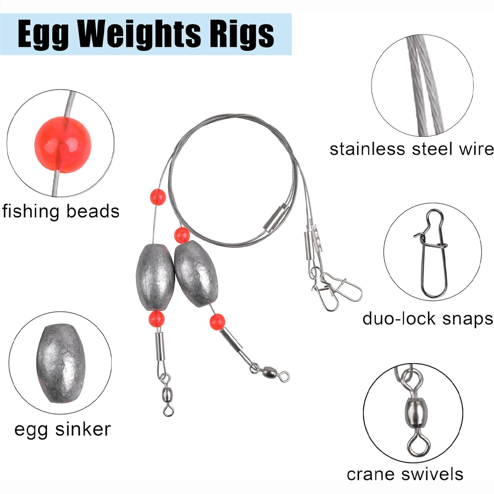 2Pcs Fishing Egg Sinker Weight - đánh giá và giá Fishing Equipment Shop