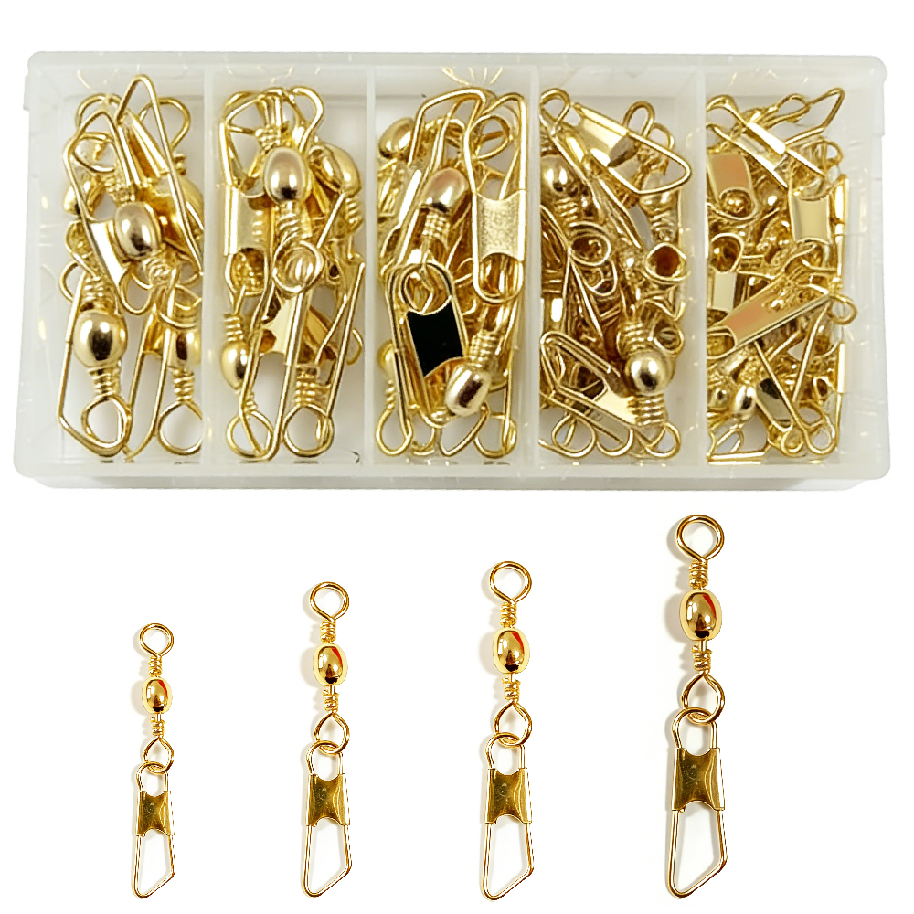 50Pcs Gold Fishing Barrel Swiv - đánh giá và giá Fishing Equipment Shop