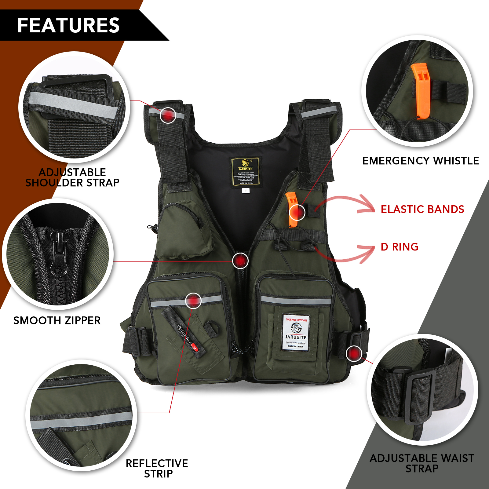 Multi-Pockets Fly Fishing Jack - đánh giá và giá Fishing Vest Jacket
