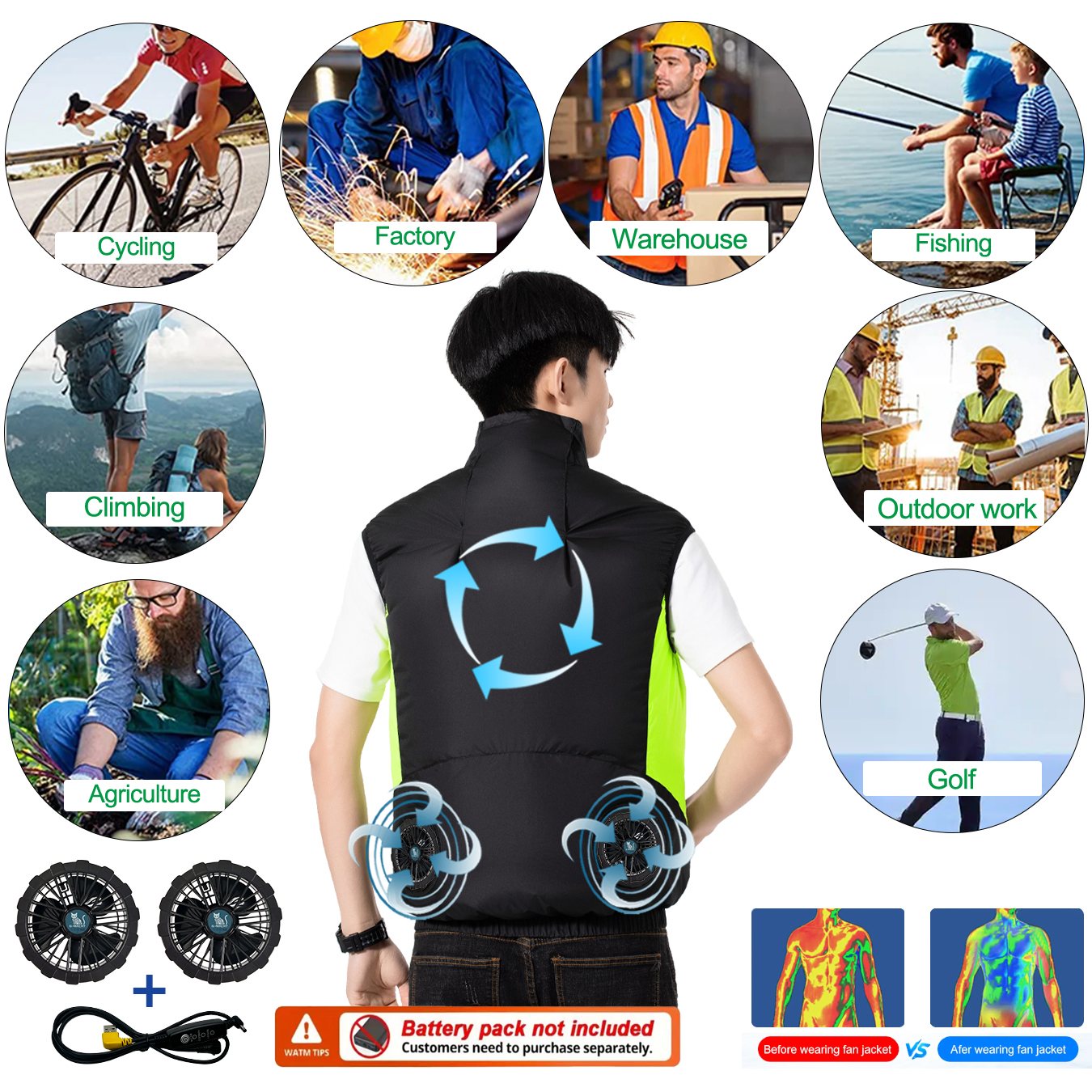 Summer Breathable Wearable Coo - đánh giá và giá Fishing Vest Jacket