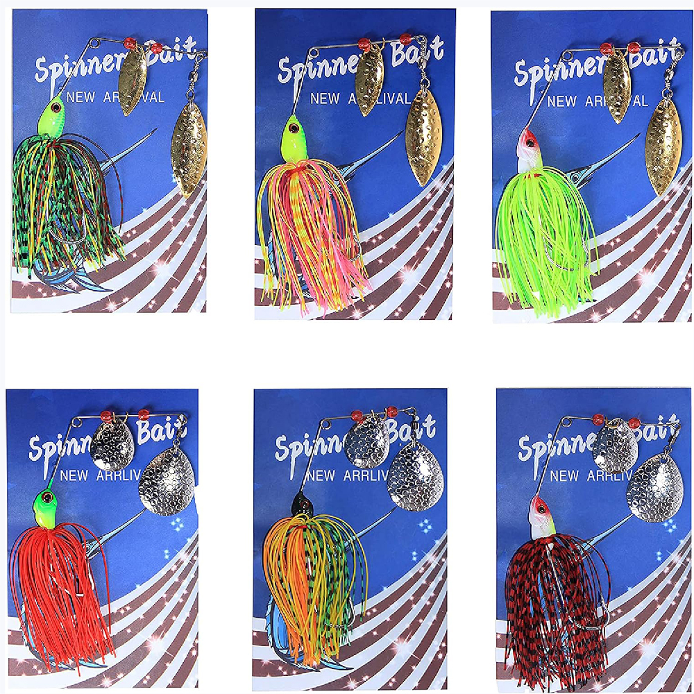 6pcs Spinnerbait Fishing Lures - đánh giá và giá Fishing Equipment Shop