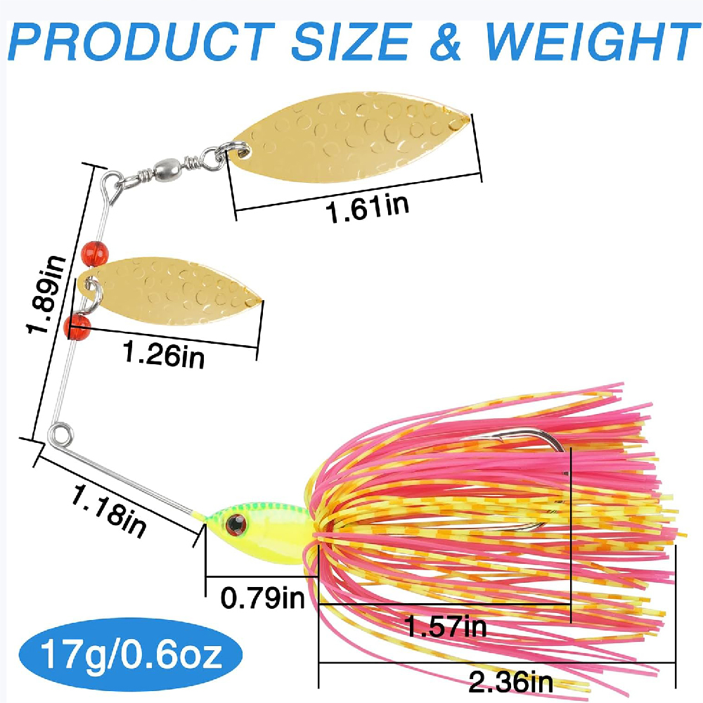 6pcs Spinnerbait Fishing Lures - đánh giá và giá Fishing Equipment Shop