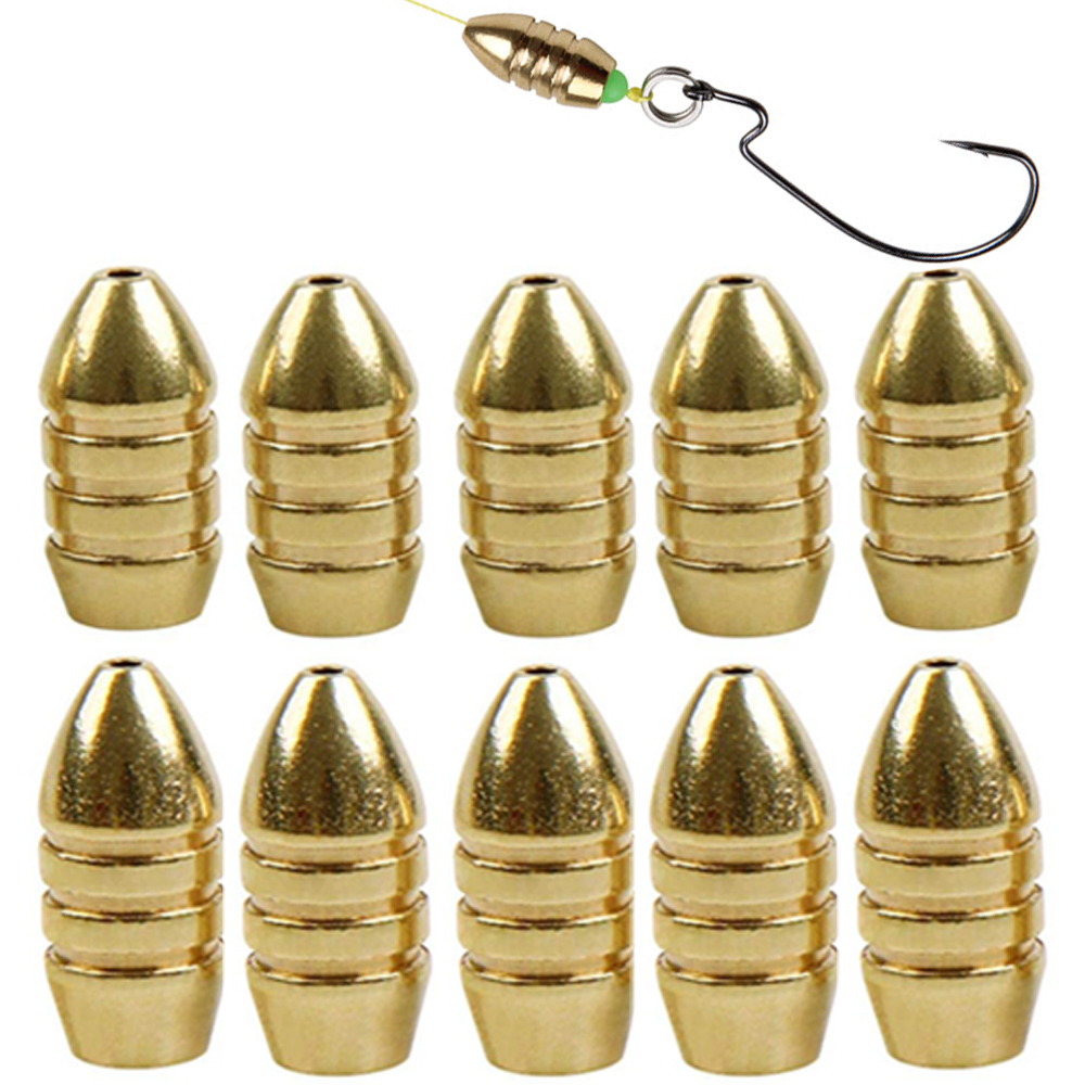10Pcs Brass Fishing Weight Cop - đánh giá và giá Fishing Equipment Shop
