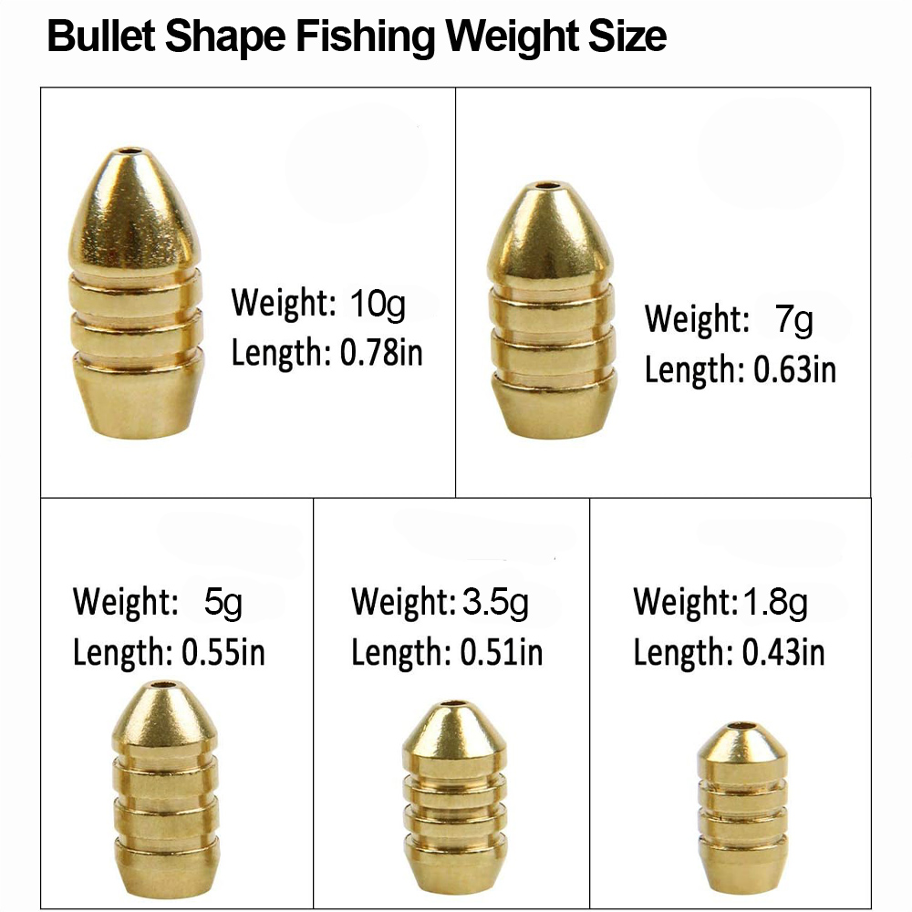 10Pcs Brass Fishing Weight Cop - đánh giá và giá Fishing Equipment Shop