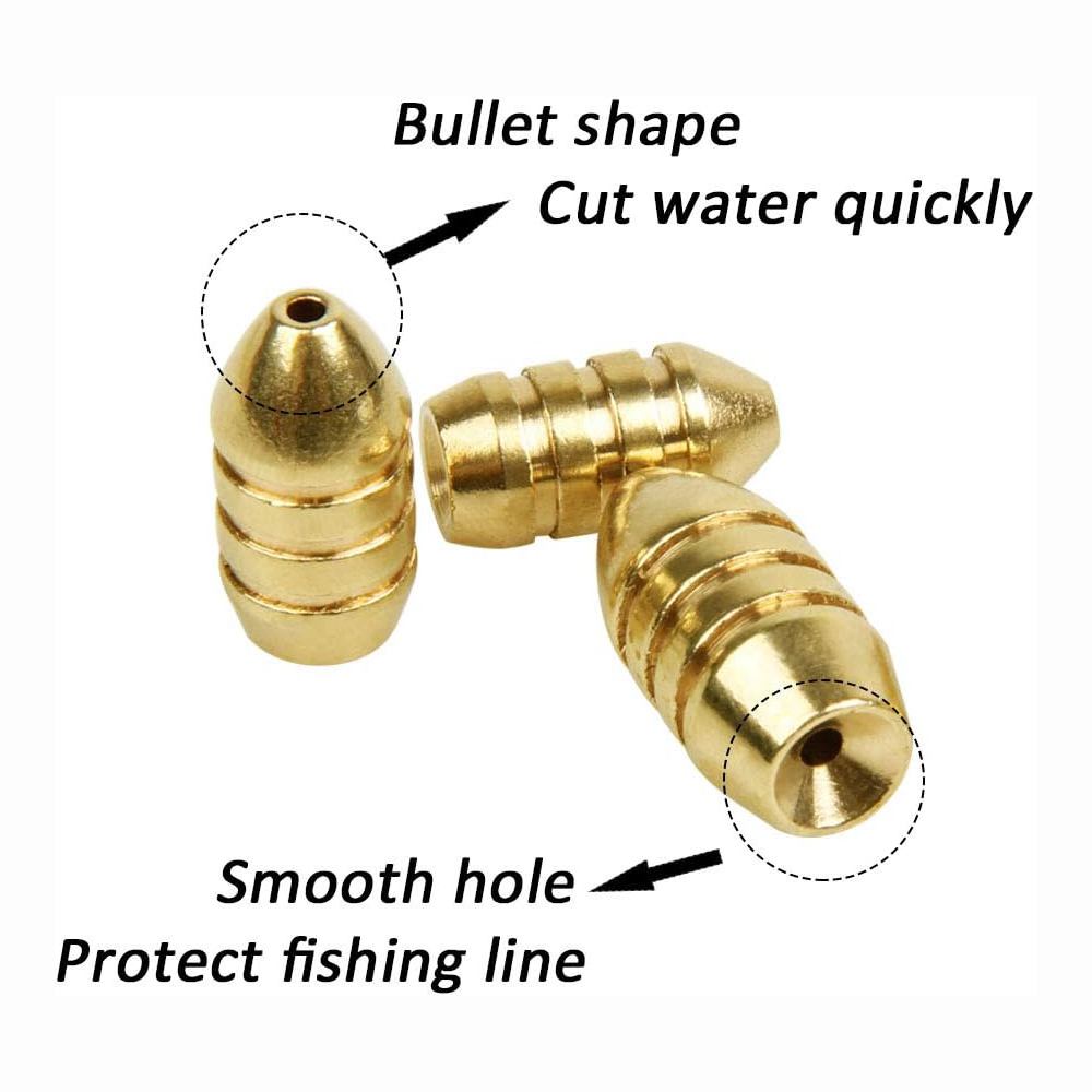 10Pcs Brass Fishing Weight Cop - đánh giá và giá Fishing Equipment Shop