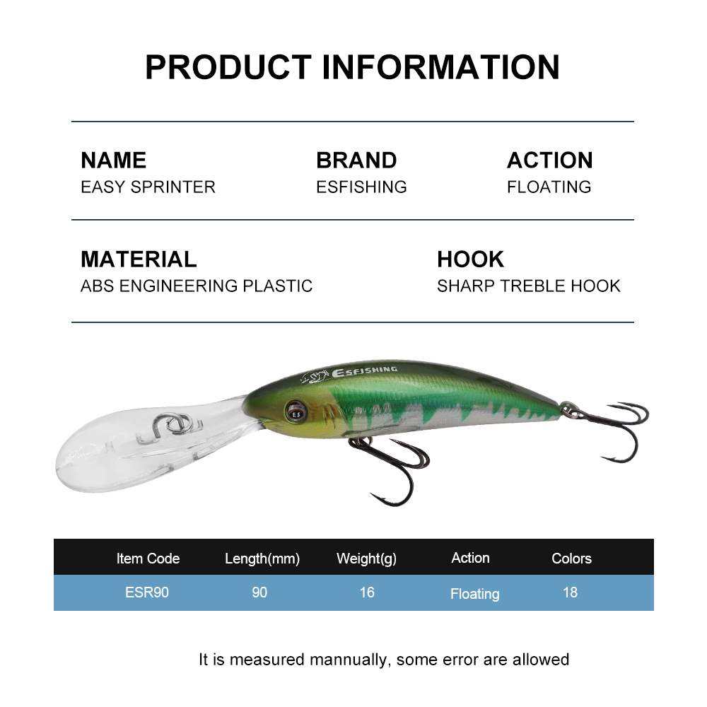 ESFISHING Fishing Lure Wobbler - đánh giá và giá Fishing Equipment Ebay