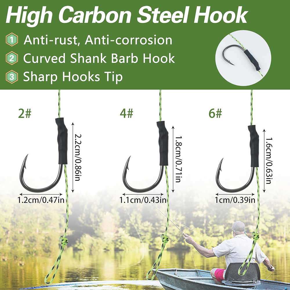 12Pcs Carp fishing hair rigs P - đánh giá và giá Fishing Equipment Shop