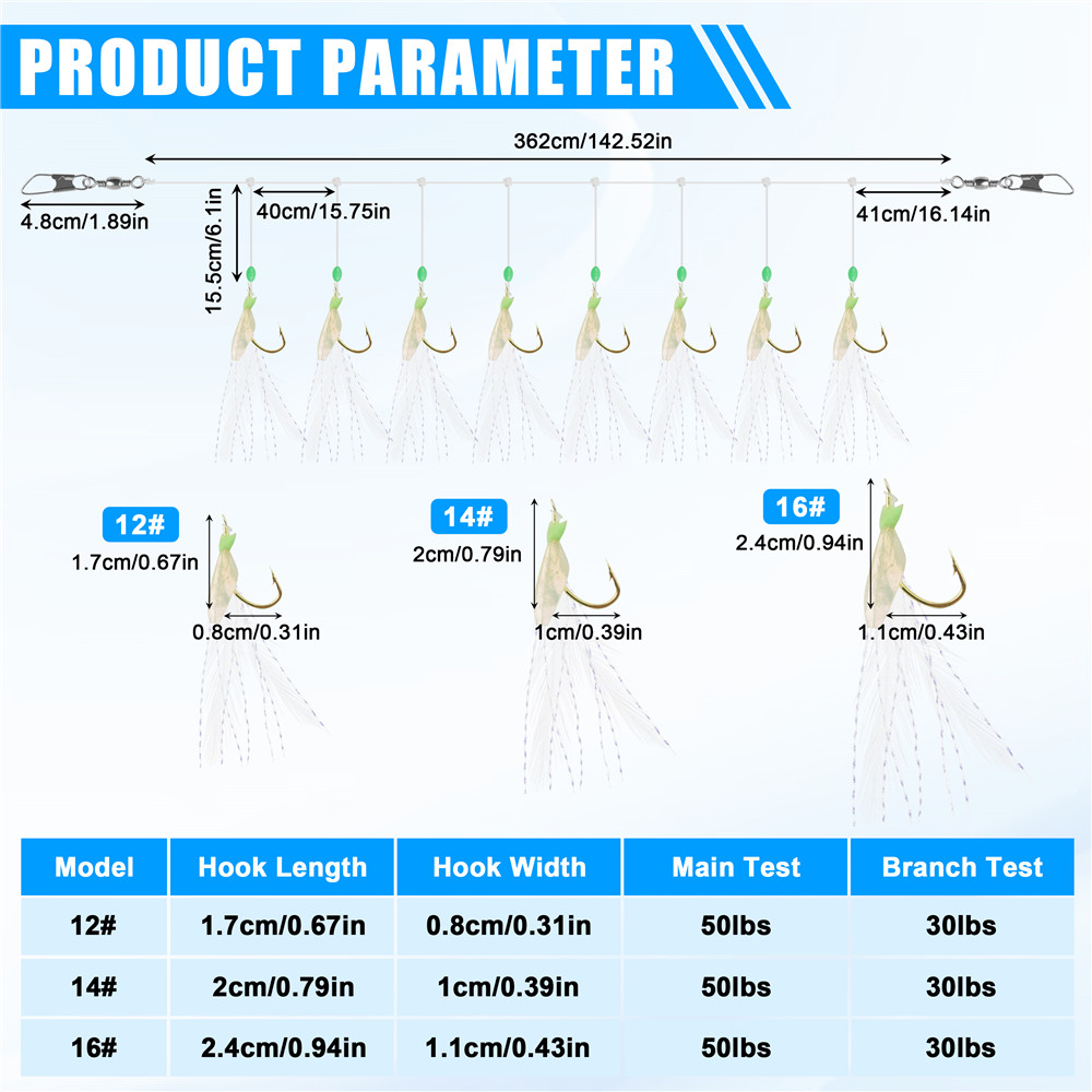 24Pcs=3Packs  8 in 1 Feather F - đánh giá và giá Fishing Equipment Shop