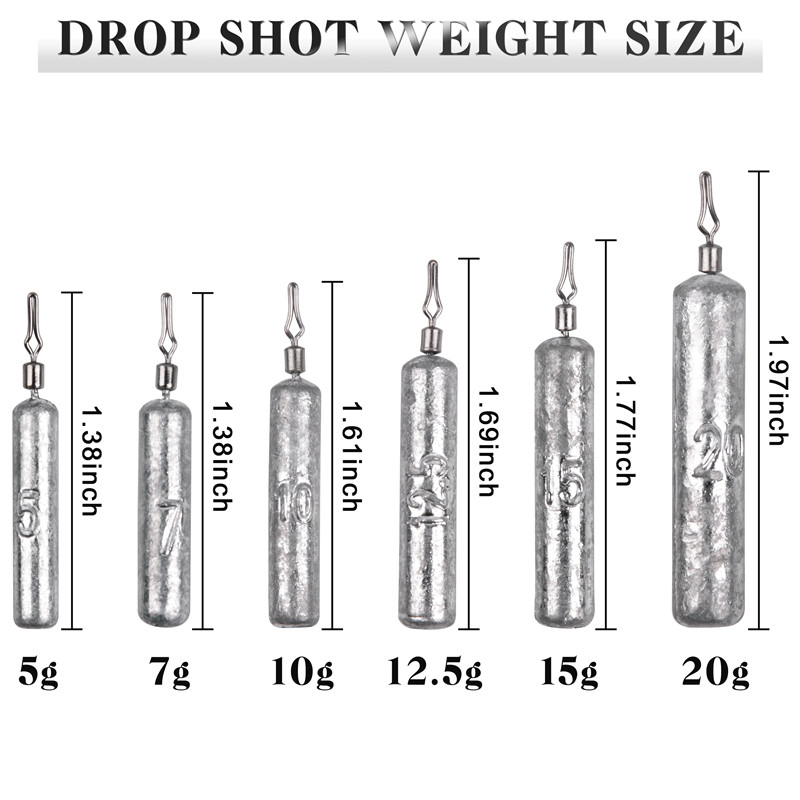 24pcs/lot Drop shot rigs Lead  - đánh giá và giá Fishing Equipment Shop