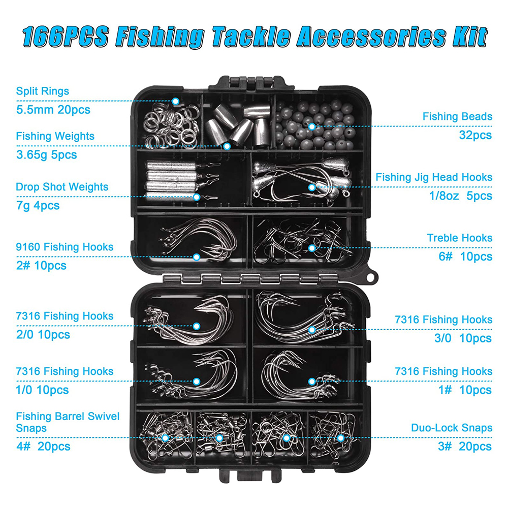 166PCS Fishing tackle box Incl - đánh giá và giá Fishing Equipment Shop