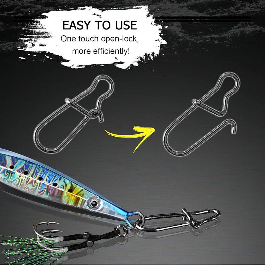 50Pcs Crankbait Snaps Stainles - đánh giá và giá Fishing Equipment Hook