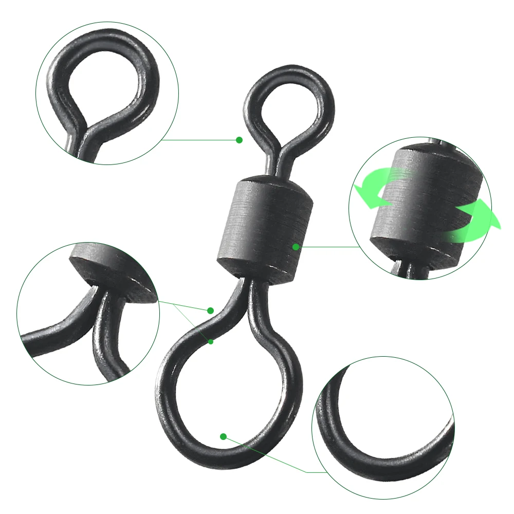 100pcs Carp Fishing Swivel Big - đánh giá và giá Fishing Equipment Hook