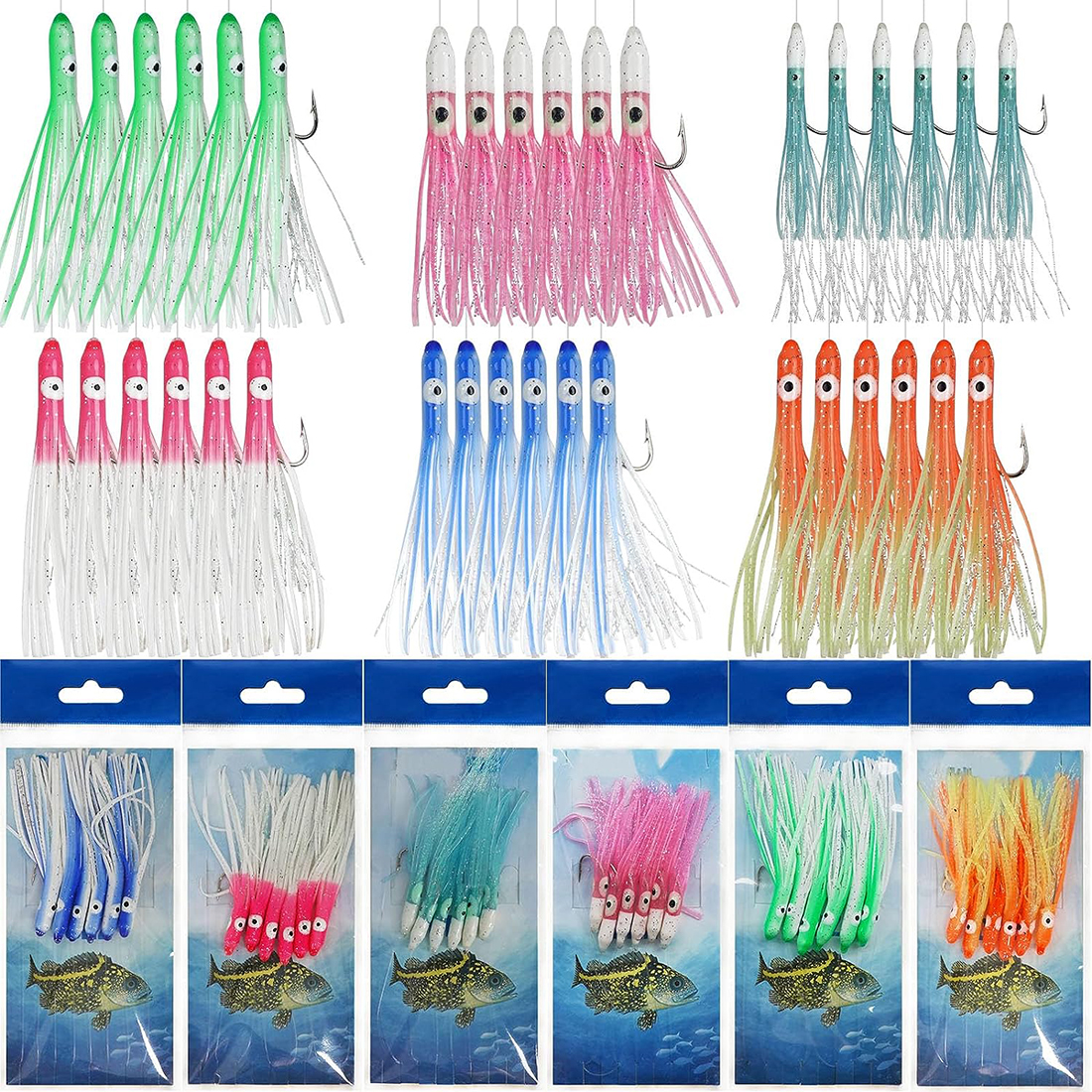 6Packs String Fishing hooks 6- - đánh giá và giá Fishing Equipment Shop