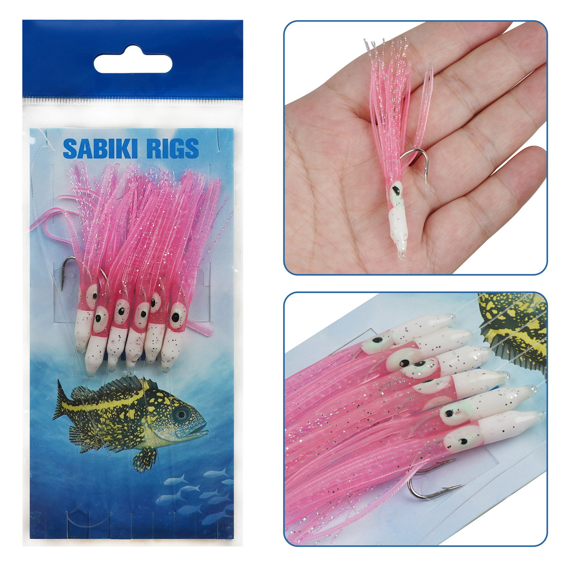 6Packs String Fishing hooks 6- - đánh giá và giá Fishing Equipment Shop