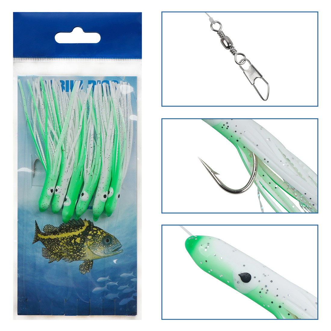 6Packs String Fishing hooks 6- - đánh giá và giá Fishing Equipment Shop