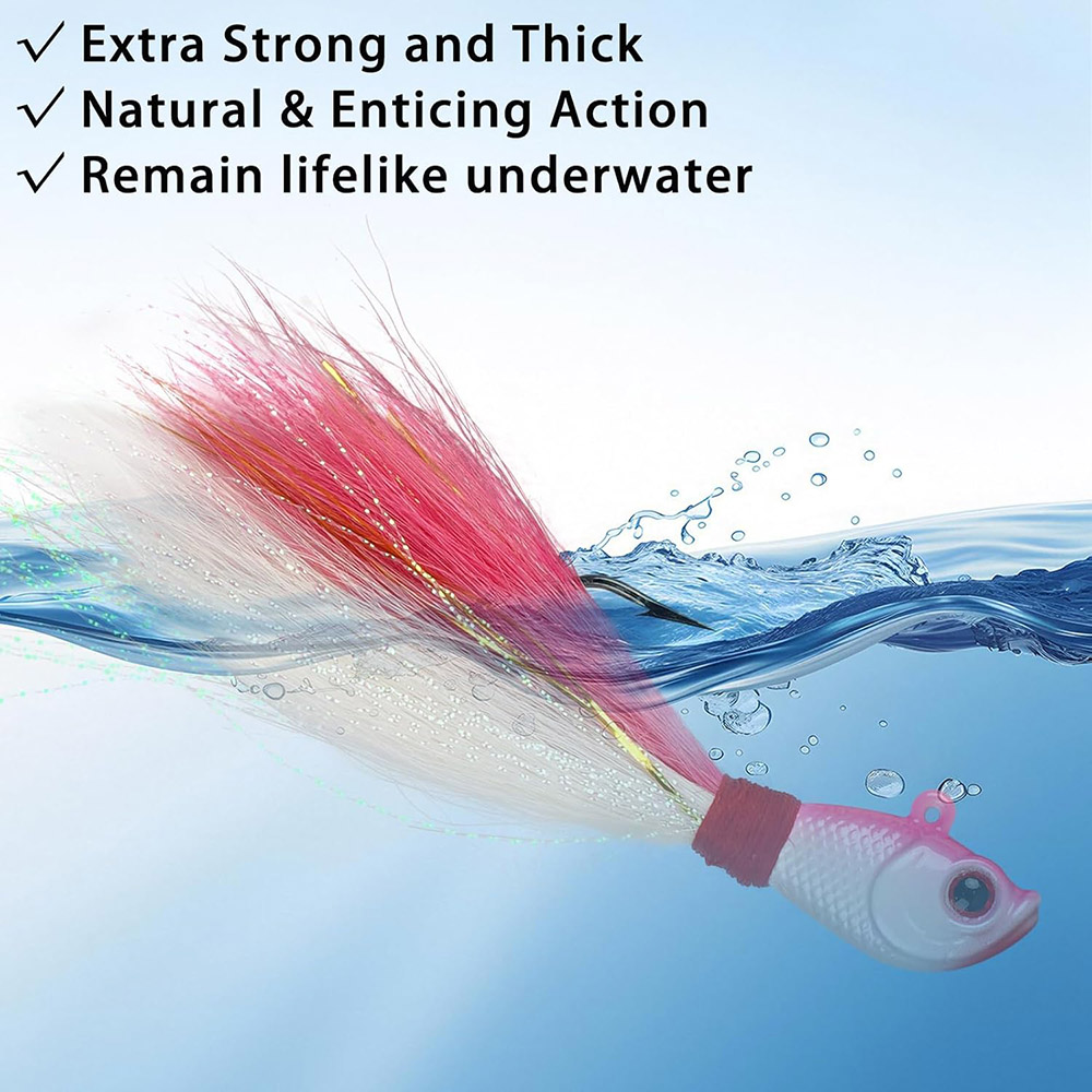 3pcs Bucktail Jigs Saltwater F - đánh giá và giá Fishing Equipment Shop
