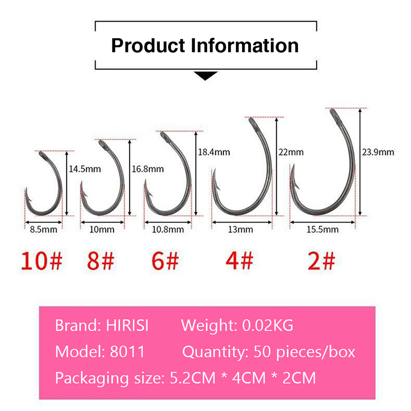 New Hirisi 50pcs Boxed Hooks B - đánh giá và giá Freshwater Fishing Kit