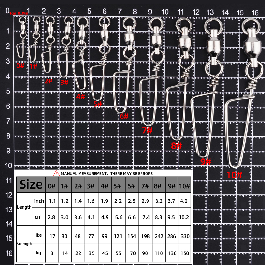 50pcs Fishing Ball Bearing Swi - đánh giá và giá Fishing Equipment Hook
